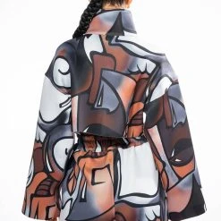 MAIN SQUEEZE REVERSIBLE PRINTED SCUBA SWEATSHIRT -helmut shop main squeeze reversible printed scuba sweatshirt multi 6 6