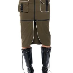 MAJOR MOOD CONVERTIBLE CARGO MIDI SKIRT -helmut shop major mood convertible cargo midi skirt green 6 6