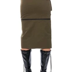 MAJOR MOOD CONVERTIBLE CARGO MIDI SKIRT -helmut shop major mood convertible cargo midi skirt green 8 8