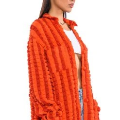 MAJOR THROWBACK POPCORN LONG SLEEVE BUTTON DOWN -helmut shop major throwback popcorn long sleeve button down red 3 3