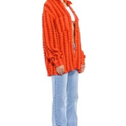 MAJOR THROWBACK POPCORN LONG SLEEVE BUTTON DOWN -helmut shop major throwback popcorn long sleeve button down red 5 5