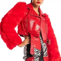 MANCHESTER FAUX COLORBLOCK MINI SKIRT -helmut shop manchester faux colorblock mini skirt red multi 2 2