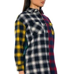 MARIANNA MULTI COLORED PLAID SHIRT -helmut shop marianna multi colored plaid shirt red multi 2 2 c1