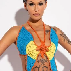 MARIPOSA CROCHET HALTER TOP