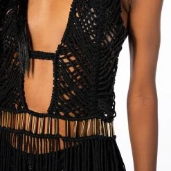 MARLEY ULTRA LONG CROCHET FRINGE BLOUSE 12 MARLEY ULTRA LONG CROCHET FRINGE BLOUSE -helmut shop marley ultra long crochet fringe blouse black 5 5