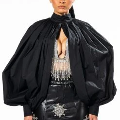 MASTERPIECE PUFF LONG SLEEVE TOP 9 MASTERPIECE PUFF LONG SLEEVE TOP -helmut shop masterpiece puff long sleeve top black 3 3