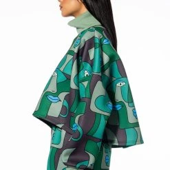 MEDUSA TURTLENECK SCUBA SWEATSHIRT -helmut shop medusa turtleneck scuba sweatshirt green multi 6 6