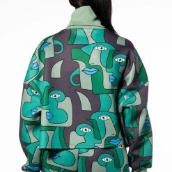 MEDUSA TURTLENECK SCUBA SWEATSHIRT -helmut shop medusa turtleneck scuba sweatshirt green multi 7 7