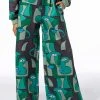 MEDUSA WIDE LEG SCUBA SWEATPANTS -helmut shop medusa wide leg scuba sweatpants green multi 1 1