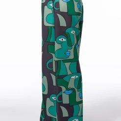 MEDUSA WIDE LEG SCUBA SWEATPANTS -helmut shop medusa wide leg scuba sweatpants green multi 5 5