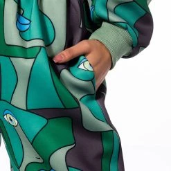 MEDUSA WIDE LEG SCUBA SWEATPANTS -helmut shop medusa wide leg scuba sweatpants green multi 7 7