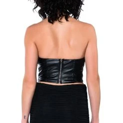 MELINDA FEATHER DETAIL TOP -helmut shop melinda feather detail top black 9 9