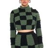 MET YOU IN SAN FRANCISCO COLORBLOCK PUFF CROP TOP -helmut shop met you in san francisco colorblock puff crop top olive 1 1