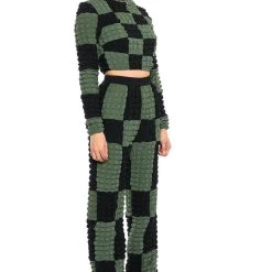 MET YOU IN SAN FRANCISCO COLORBLOCK PUFF CROP TOP -helmut shop met you in san francisco colorblock puff crop top olive 4 4