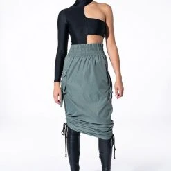 MIA BANDEAU DETAIL MOCK NECK BODYSUIT -helmut shop mia bandeau detail mock neck bodysuit black 12 12