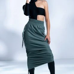 MIA BANDEAU DETAIL MOCK NECK BODYSUIT -helmut shop mia bandeau detail mock neck bodysuit black 4 4