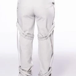 MIA CARGO PANT WITH TIES -helmut shop mia cargo pant with ties light grey 7 7