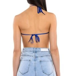 MIAMI CALLIN RHINESTONE CHAINMAIL TOP IN BLUE -helmut shop miami callin rhinestone chainmail top in blue blue 6 6