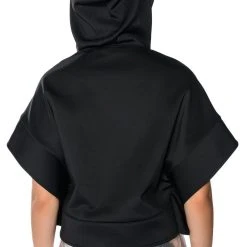 MIDNIGHT CALLS CROPPED HOODIE -helmut shop midnight calls cropped hoodie black 6 6