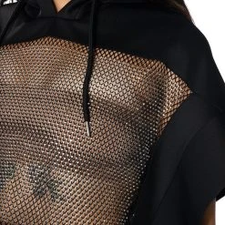 MIDNIGHT CALLS CROPPED HOODIE -helmut shop midnight calls cropped hoodie black 7 7