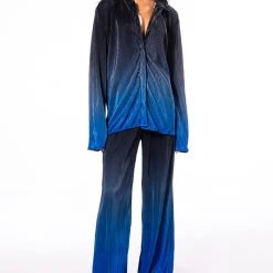 MIDNIGHT STUNNER PALAZZO PANT -helmut shop midnight stunner palazzo pant blue multi 6 6