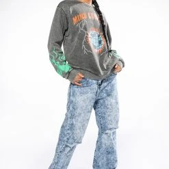 MIND CONTROL CREWNECK SWEATSHIRT -helmut shop mind control crewneck sweatshirt grey multi 3 3