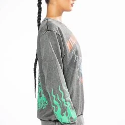 MIND CONTROL CREWNECK SWEATSHIRT -helmut shop mind control crewneck sweatshirt grey multi 5 5