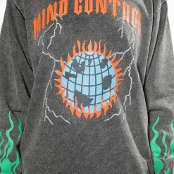 MIND CONTROL CREWNECK SWEATSHIRT -helmut shop mind control crewneck sweatshirt grey multi 7 7