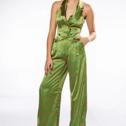 MINDING MY OWN BUTTON VEST TOP -helmut shop minding my own button vest top green multi 2 2 c1