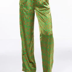 MINDING MY OWN WIDE LEG PANT -helmut shop minding my own wide leg pant green multi 3 3 c1