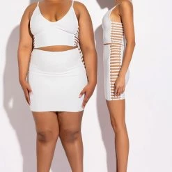 MISBEHAVED BANDAGE CUTOUT CROP TOP -helmut shop misbehaved bandage cutout crop top white 3 3