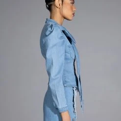 MISS INDEPENDENT DENIM LONG SLEEVE BLOUSE -helmut shop miss independent denim long sleeve blouse blue 11 11