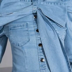 MISS INDEPENDENT DENIM LONG SLEEVE BLOUSE -helmut shop miss independent denim long sleeve blouse blue 13 13