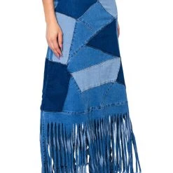 MIX 'N MATCH MAXI DENIM SKIRT -helmut shop mix n match maxi denim skirt medium blue denim 4 4 c1