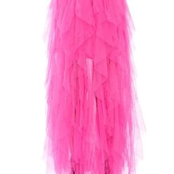 MODERN ROYALTY LAYERED MESH MAXI SKIRT -helmut shop modern royalty layered mesh maxi skirt pink 4 4