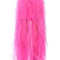 MODERN ROYALTY LAYERED MESH MAXI SKIRT -helmut shop modern royalty layered mesh maxi skirt pink 6 6