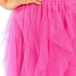 MODERN ROYALTY LAYERED MESH MAXI SKIRT -helmut shop modern royalty layered mesh maxi skirt pink 7 7