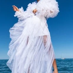 MODERN ROYALTY LAYERED MESH MAXI SKIRT -helmut shop modern royalty layered mesh maxi skirt white 2 2 c1 c1