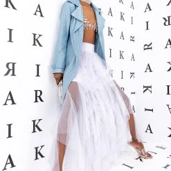 MODERN ROYALTY LAYERED MESH MAXI SKIRT -helmut shop modern royalty layered mesh maxi skirt white 3 3 c1