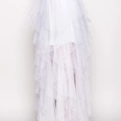 MODERN ROYALTY LAYERED MESH MAXI SKIRT -helmut shop modern royalty layered mesh maxi skirt white 5 5