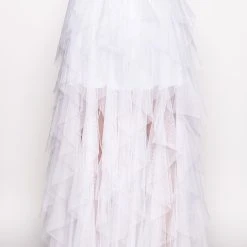 MODERN ROYALTY LAYERED MESH MAXI SKIRT -helmut shop modern royalty layered mesh maxi skirt white 6 6
