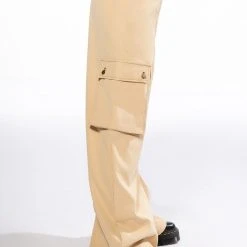 MONEY WIDE LEG CARGO PANTS -helmut shop money wide leg cargo pants beige 5 5