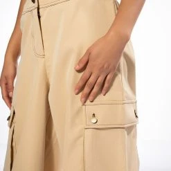 MONEY WIDE LEG CARGO PANTS -helmut shop money wide leg cargo pants beige 7 7
