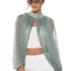 MONICA SHEER OVERLAY BLOUSE -helmut shop monica sheer overlay blouse mint 1 1