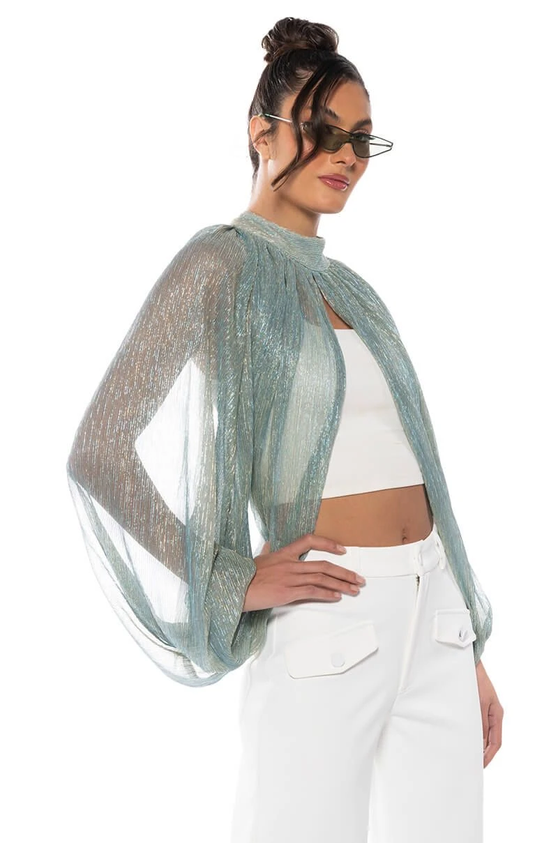 MONICA SHEER OVERLAY BLOUSE 4 MONICA SHEER OVERLAY BLOUSE - Image 2