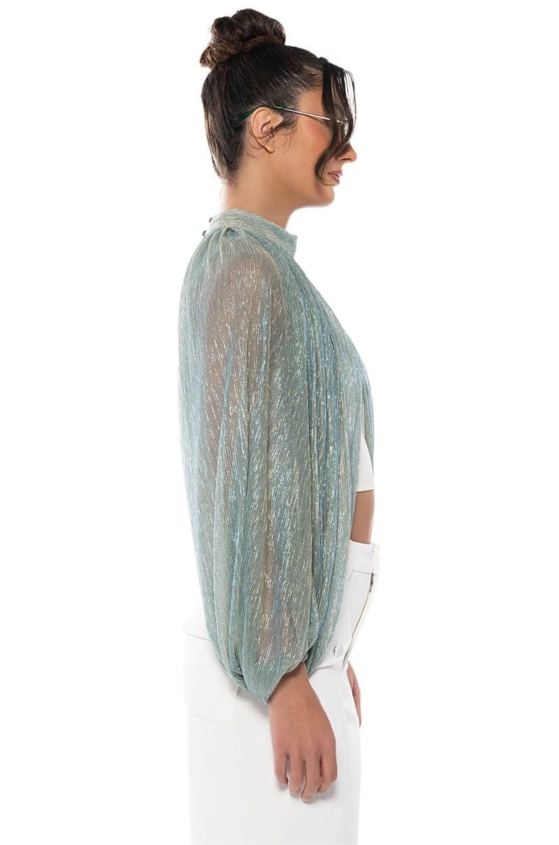 MONICA SHEER OVERLAY BLOUSE 7 MONICA SHEER OVERLAY BLOUSE - Image 5