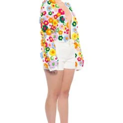 MOTHER NATURE FLOWER DETAIL CARDIGAN -helmut shop mother nature flower detail cardigan multi 7 7 c1