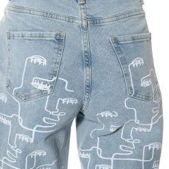 MULTIPLE FACES HIGH WAISTED STRAIGHT JEANS -helmut shop multiple faces high waisted straight jeans light blue denim 8 8