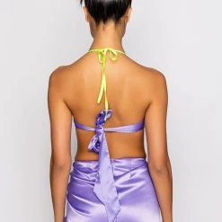 MULTITUDE PATCHWORK HANDKERCHIEF CROP TOP -helmut shop multitude patchwork handkerchief crop top multi 5 5