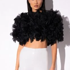 MUST BE DREAMING FLORAL TOP -helmut shop must be dreaming floral top black 4 4